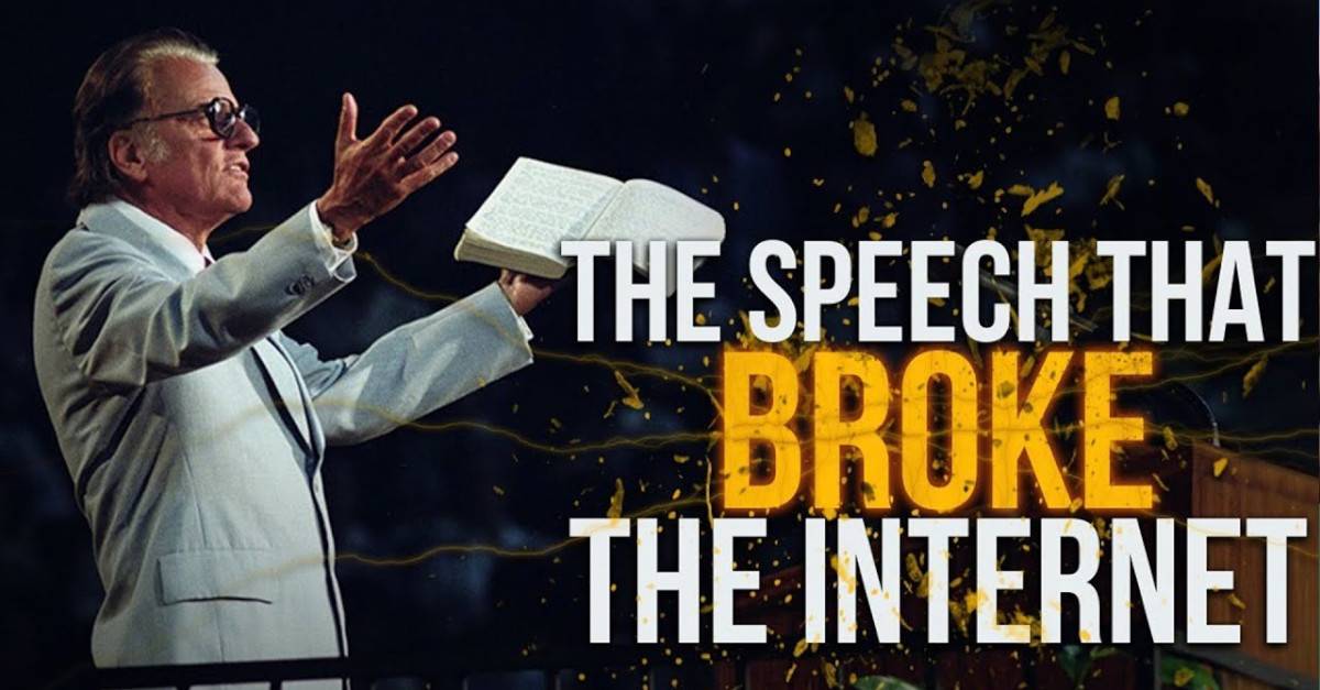 Billy Graham - The Speech That Broke The Internet - Most Inspiring Ever (March-14-2020) Billy Graham - The Speech That Broke The Internet - Most Inspiring Ever (March-14-2020)
