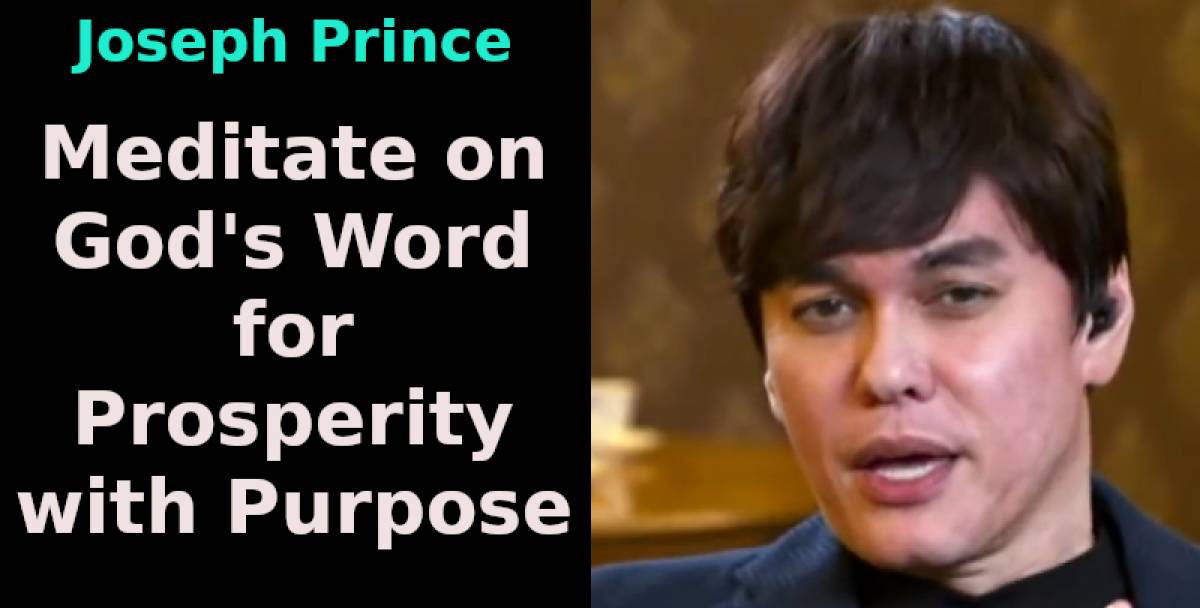 joseph prince meditate devotional